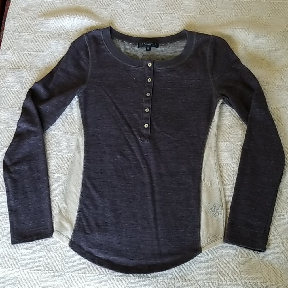 Long-sleeve Henley tee